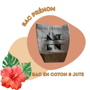 Sac en coton et jute petite taille